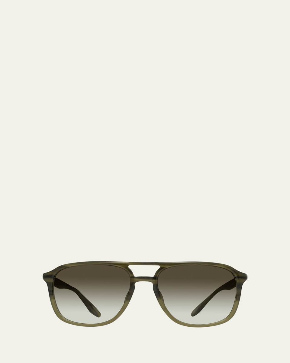 Gyalis Green Plastic Aviator Sunglasses